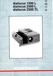Bedienungsanleitung Manual Diaprojektor Kindermann diafocus 1500 / 2500 L / TL - Bild 1 von 1