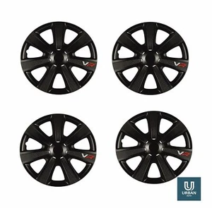 Copricerchi Chromia 14" per adattarsi a Kia Venga Set di 4 in carbonio nero - Foto 1 di 5