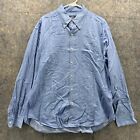 J.Mclaughlin Shirt Men Extra Large Adult Blue Button Up Outdoor Pockets Linen Xl