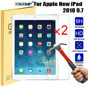 2Pcs For Apple iPad 5th 6th Premium 9H Tempered Glass HD Film Screen Protector - Picture 1 of 13