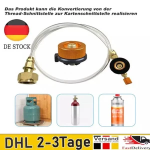 Gastank Adapter Schlauch Set Anschluss Gaskartusche für Campingkocher Adapter DE - Bild 1 von 11