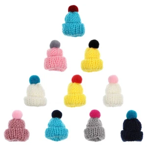 10 Pcs Eierwärmer Strick Haube Puppe Mini Wollmützen Mini-Strickmützen Grün - Bild 1 von 12