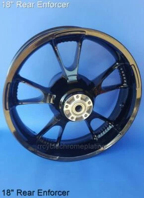 Harley Negro Rear Enforcer 18" Rueda 09-25 Street Glide Road Glide Venta Directa Foto 1 de 4