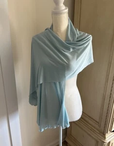  Vintage Echo NWT Baby Blue Wrap/scarf Viscos/polyester  - Picture 1 of 5