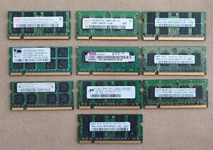 10 x 1GB DDR2 Laptop RAM Job Lot