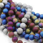 Titanium Coated Druzy Quartz Agate Round Gemstone Beads for Jewellery Making