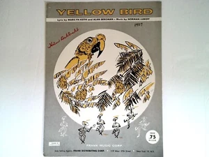 Yellow Bird Noten 1958 Tropical Parrot Marilyn Keith Alan Bergman Luboff - Bild 1 von 3