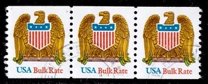 U.S. #2603 Eagle and Shield Bulk Rate 10c (1993) PNC3 #11111 USED - Picture 1 of 1