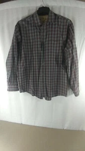 Cabelas Outfitter Series Mens XL Orange Black L/S Button Down Shirt Cotton - Picture 1 of 4
