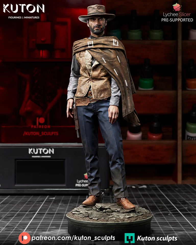 Clint Eastwood (3D) 1:8/1:10 Scale Printed Model Kit - Image 1 of 4