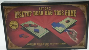 Mini Table Top Corn Hole Toss Game Set w/Bean Bags.Desktop Cornhole Board Game - Picture 1 of 2
