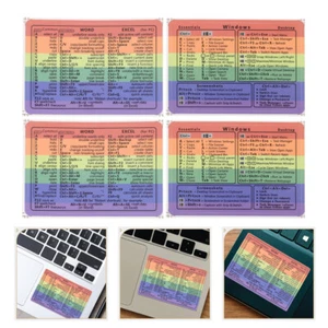 4 Sheets Tastaturkürzel-Aufkleber Fräulein Tastaturaufkleber Masse - Bild 1 von 12