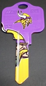 Grande idea regalo NFL MINNESOTA VIKINGS KWIKSET KW1, KW10, KW11 CHIAVE NON TAGLIATA VUOTA - Foto 1 di 2