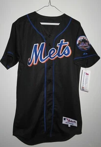 New Majestic Authentic New York Mets Black Double Knit Jersey 40 Medium M - Picture 1 of 4