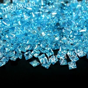 Elegante VVS1 Color Azul Diamante Suelto 1.75 mm Princesa Excelente Corte 10 Piezas de Lote - Imagen 1 de 9
