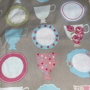 clarke and clarke fabric “teacups” 134” By 54” - Picture 1 of 4