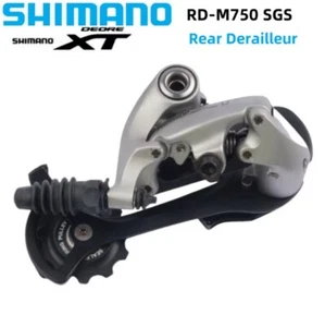 Shimano DEORE XT RD-M750-SGS 9 Speed Rear Derailleur For MTB Bike Long Cage - Picture 1 of 6