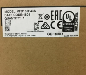 VFD185E43A 1PCS NEW Delta Inverter VFD185E43A 18.5KW/380V-460V - Picture 1 of 1