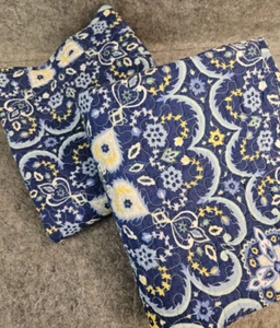 Cynthia Rowley Paisley Standard Pillow Sham Set Blue Jacobean Cotton (2) - Picture 1 of 13