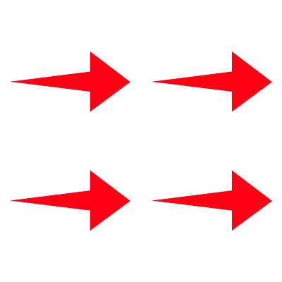 STICKERMANIAC Set of 4 ARROW Symbol Vinyl Decals | ARROW Symbol Stickers