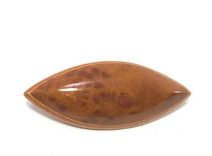 Vintage gewölbte längliche Oregon Myrtlewood Brosche Pin - Bild 1 von 3