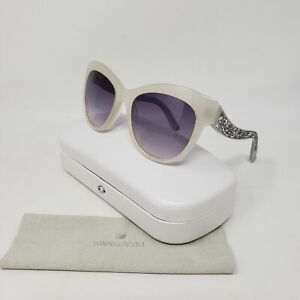 SWAROVSKI Women's Sunglasses - FABULPOUS SW110 Gradient Smoke 21B, Violet Lenses