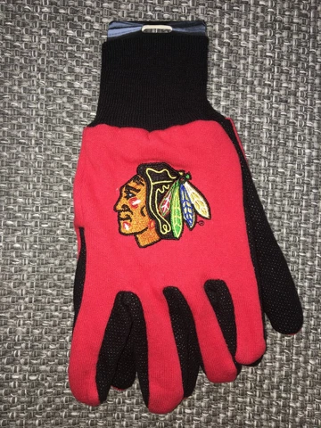 CHICAGO BLACKHAWKS NHL UTILITY GLOVES WORK GLOVES GARDEN GLOVES SPORT GLOVES NEW Cover