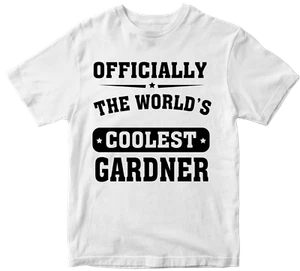 OFFICIALLY The World's Coolest Gardner T-shirt Gardening Plants Novelty - Picture 1 of 14