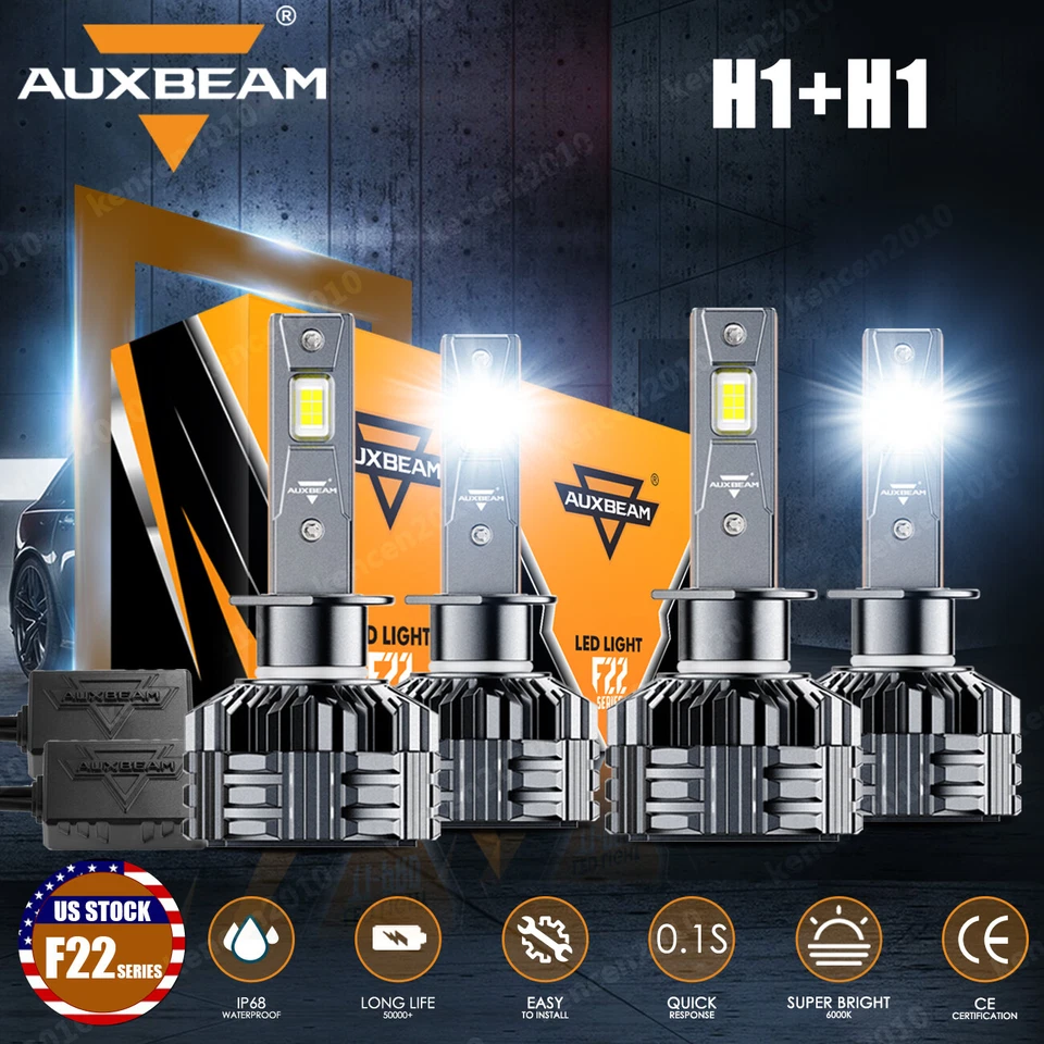 Combo de faros LED altos/bajos 6000 k para Acura RSX 2004-2002 AUXBEAM Canbus Foto 1 de 4