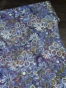 1m Tye Die Multi Colour-floral Print Bali Batik 100% fabric 45" - Picture 1 of 3