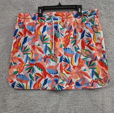 Falda corta con estampado tropical St. John's Bay talla XL cintura elástica colorida Foto 1 de 4