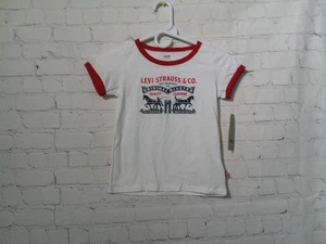 Kids White Levi's Short Sleeve T-Shirt size 6X - Picture 1 of 4