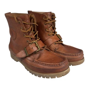 Botas Polo Country Para Hombres 7 Ranger Cuero Guijarro Sin usar, en caja, Puntera Hebilla Zapatos con cordones - Imagen 1 de 12