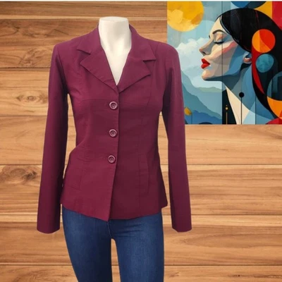 Blazer para mujer XOXO In America & Abroad talla S borgoña  Foto 1 de 4
