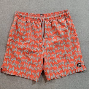 Tom & Teddy Mens Swim Trunks Orange Blue Turtle AOP Size XL - Picture 1 of 12