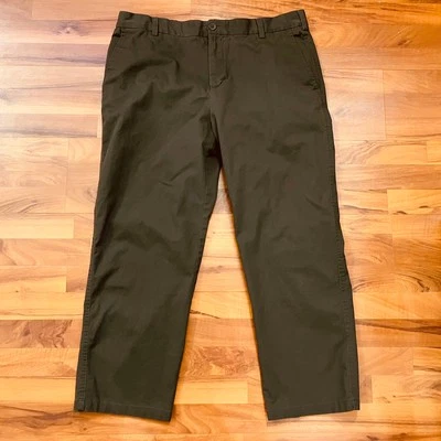 Pantalones de vestir Axist caqui marrón calce clásico pierna recta algodón para hombre talla 38x32 Foto 1 de 4