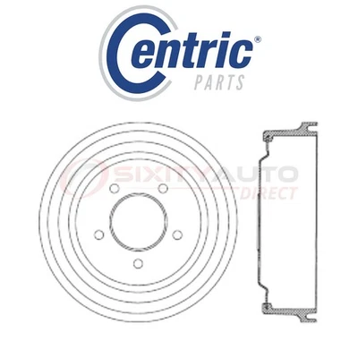 Centric C-TEK Brake Drum for 2003 Ford E-150 4.2L 4.6L 5.4L V6 V8 - Kit Set kb Foto 1 de 4