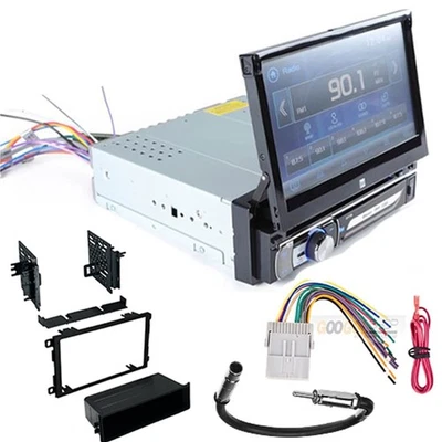 Dual 7" Flip-Up Screen CD/DVD AM/FM Car Stereo for 2003-2006 GMC Sierra 1500 - Image 1 of 4