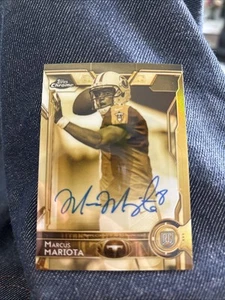 2015 Topps Chrome- Rookies Marcus Mariota #44/100 Gold Sepia Refractor Autograph - Picture 1 of 7