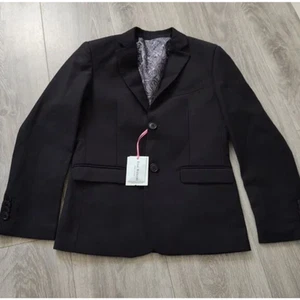 Isaac Mizrahi New York Boy Pant Suit Size 10 Black Formal Blazer Jacket Slim Fit - Picture 1 of 5