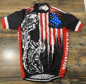 Honor the Fallen Full Zip Radtrikot Herren XL Full Zip USA Patriot Militär - Bild 1 von 7
