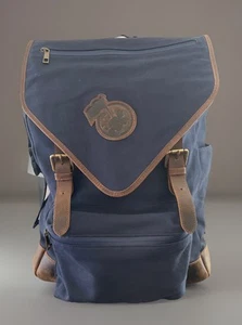 Baseballism Navy Canvas and Baseball Leather Backpack Large 18x12 - Picture 1 of 9