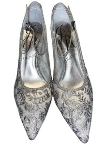 J Renee Gold And Silver Shoes High Heels US 9.5 M - Picture 1 of 8
