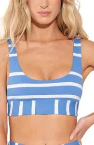 Maaji L98612 Womens Blue Sail Stripe Donna Sporty Bralette Bikini Top Size Small - Picture 1 of 3