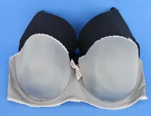 H&M Lined Underwire Full Coverage Padded Underwire Push Up Bra Lot Sz 36D B3720 - Picture 1 of 4
