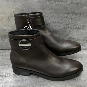Geox Damen Stiefeletten Brogue dunkelbraun Leder Größe UK 5 EU 38 Schnalle Reißverschluss - Bild 1 von 20
