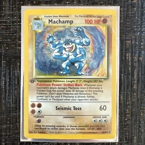 1995 1ST EDITION SUPER RARE HOLO FOIL MACHAMP POKEMON Card - Picture 1 of 4