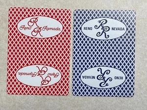 Vintage Lot of 2 RR Casino Reno Nevada Single Swap Playing Card PC394 - Picture 1 of 2