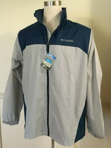 NWT Columbia Glennaker Lake Rain Jacket Nylon Lightweight Gray Long Sleeve 2XL - Picture 1 of 9