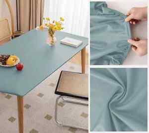 Leather Elastic Table Cover Waterproof Dinning Table Cloth Protector Desk Mat